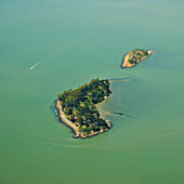 Small Island in the Ocean, San Francisco Bay, California, USA