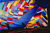 Inflating a Hot Air Balloon, Plano, Texas, USA