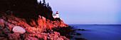 Bass Harbor Lighthouse at Dusk, Mount Desert Isle, Maine, USA