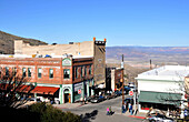 View at buildings in Jerome, Arizona, southwest USA, America