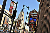 Blick auf Gebäude am Hollywood Boulevard, Hollywood, Los Angeles, Kalifornien, USA, Amerika