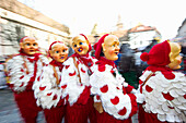 Carnival parade in old town, Freiburg im Breisgau, Baden-Wurttemberg, Germany