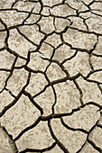 Cracked soil in a dried lake, Andalusia, Spain, Europe