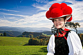 Young woman in traditional costume, Black Forest, Baden-Wuerttemberg, Germany, Europe
