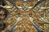 Vault at the Jeronimos monastery, Lisbon, Portugal, Europe