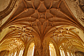 Deckengewölbe im Kreuzgang des Hieronimuskloster, Lissabon, Portugal, Europa