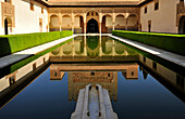 Detail der Stadtburg Alhambra, Granada, Andalusien, Spanien, Europa