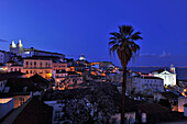 View over Alfama in the evening, Lisbon, Portugal