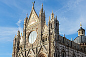 Fassade des Dom von Siena, Siena, UNESCO Weltkulturerbe Siena, Toskana, Italien