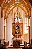 Late Gothic altar in church Helenenkirche at Magdalensberg, Magdalensberg, Carinthia, Austria, Europe