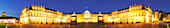 Illuminated castle Neues Schloss in the evening, Stuttgart, Baden-Wuerttemberg, Germany, Europe
