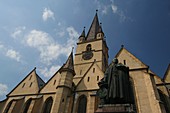 Rumania, Transylvania, Sibiu, protestant church.