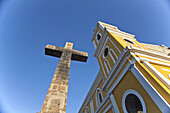 Cross outside the cathedral, Parque Colon (aka Central Park), Granada, Nicaragua