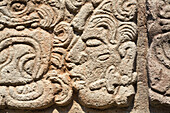 Stela P, West Court, Mayan ruins of Copan, Copan Ruinas, Honduras