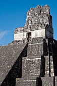 Temple II also known as Temple of the Mask, Great Plaza, Tikal, El Peten department, Guatemala