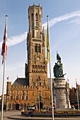 Markt square and the Belfry, Historic centre of Bruges, Belgium, Unesco World Heritage Site