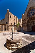 Santa Maria la Real chuch Olite medieval village Navarre Spain Europe