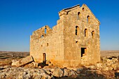 ruin of the byzantine church at the archeological site of Sitt Ar-Rum, Dead Cities, Syria, Middle East, West Asia