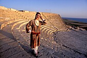 Greece, Cyprus Island, greek part, Greco-Roman Theatre, built in the 2ndcentury BC, at Kourion archaeological site