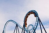 The WIPEOUT Rollercoaster at Pleasurewood Hills Theme Leisure Park at Gunton near Lowestoft, Suffolk, Uk