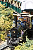 Steam train Universal Port Aventura theme park Tarragona province, Catalonia