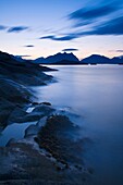 Evening light on scenic coastline, Stamsund, Vestvagoy, Lofoten islands, Norway