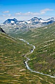 Memurudalen and mountains of Jotunheimen national park, Norway