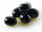 Fresh black olives.