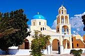 oia Ia Santorini orthodox churches - Greek Cyclades islands.