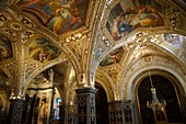 The Spainsih Baroque sytle chapel roof of The Amalfi Cathedral, Italy