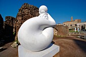 Modern sculpture by Jmenez Deredia in the Forum Rome