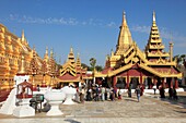 Myanmar, Burma, Bagan, Nyaung U, Shwezigon Pagoda