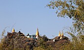 Myanmar, Burma, Inle Lake, Indein, hilltop stipas and shrines