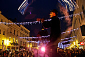 Fire Jugglers on the Main Square, the Flambarts Festival, Dreux, Eure-Et-Loir (28), France