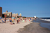 Coney Island Beach in the Middle of Summer, Atlantic Ocean, New York, United States of America, Usa