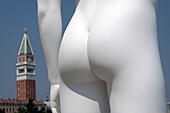 Detail of the Buttocks of the Sculpture 'Boy with Frog' By Charles Ray, 'Mapping the Studio' Exhibition, Punta Della Dogana, Museum of Contemporary Art Belonging to Francois Pinault, Venice, Venetia, Italy