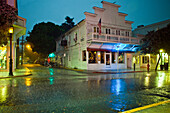 Old Storefront in a Rainstorm, Key West, FL, US