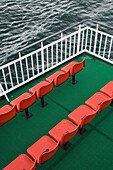 Seating on a Ferry, Ross-shire, Scotland, UK