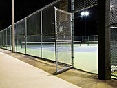 Tennis Court Entrance at Night, Seattle, WA