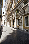 Italy, Rome, cobblestone street