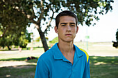 Young soccer player, portrait