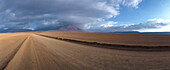Chili, El Norte Grande, road through barren landscape, panoramic view