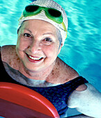 Elderly Woman in Pool