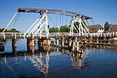 Flap bridge at Greifswald Wieck, Baltic Sea, Mecklenburg-West Pomerania, Germany, Europe
