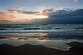 Abendstimmung am Darßer Weststrand, Fischland-Darß-Zingst, Ostsee, Mecklenburg-Vorpommern, Deutschland