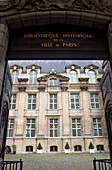 France, Paris, 4th arrondissement, Bibliothèque historique de la ville de Paris, porch