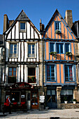 France, Bretagne, Morbihan, Vannes, old houses near the port