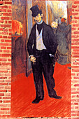 France, Midi-Pyrénées, Tarn, Albi, La Berbie palace, Toulouse-Lautrec museum, poster