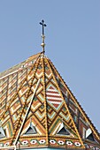 Hongrie, Budapest, Roof of Matthias Church.