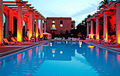 France, pool at sunset